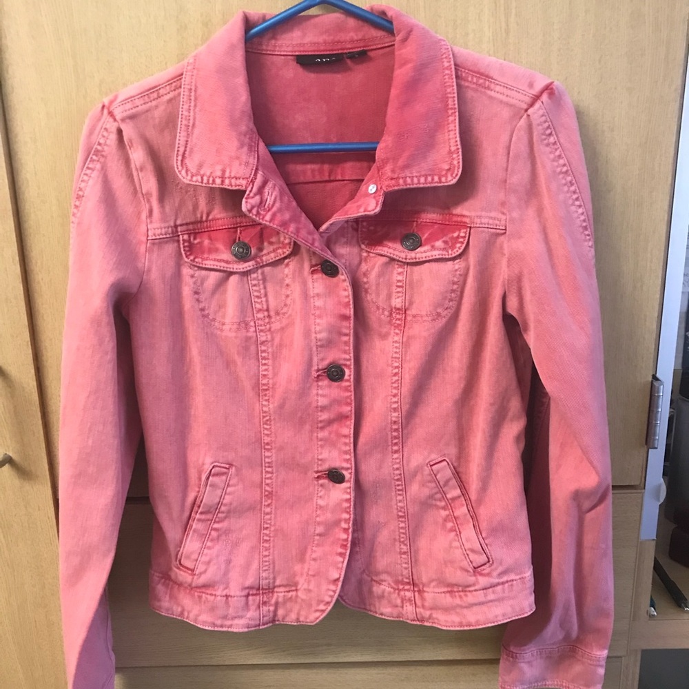 Pink Jean Jacket Light Wash